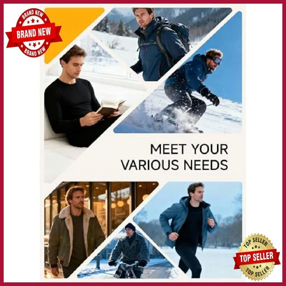 Men's Thermal Long Johns Polar Fleece Lined Winter Base Layer Bottoms